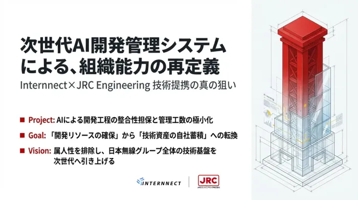 Internnect × JRCエンジニアリング AI活用次世代開発管理基盤の共同構築
